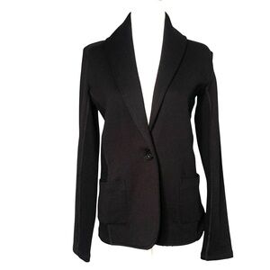 James Perse Size 3/Large Classic Black Single Button Blazer Jacket Minimalist